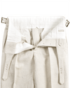 Gurkha Hose Leinen Vintage Creme Birdseye
