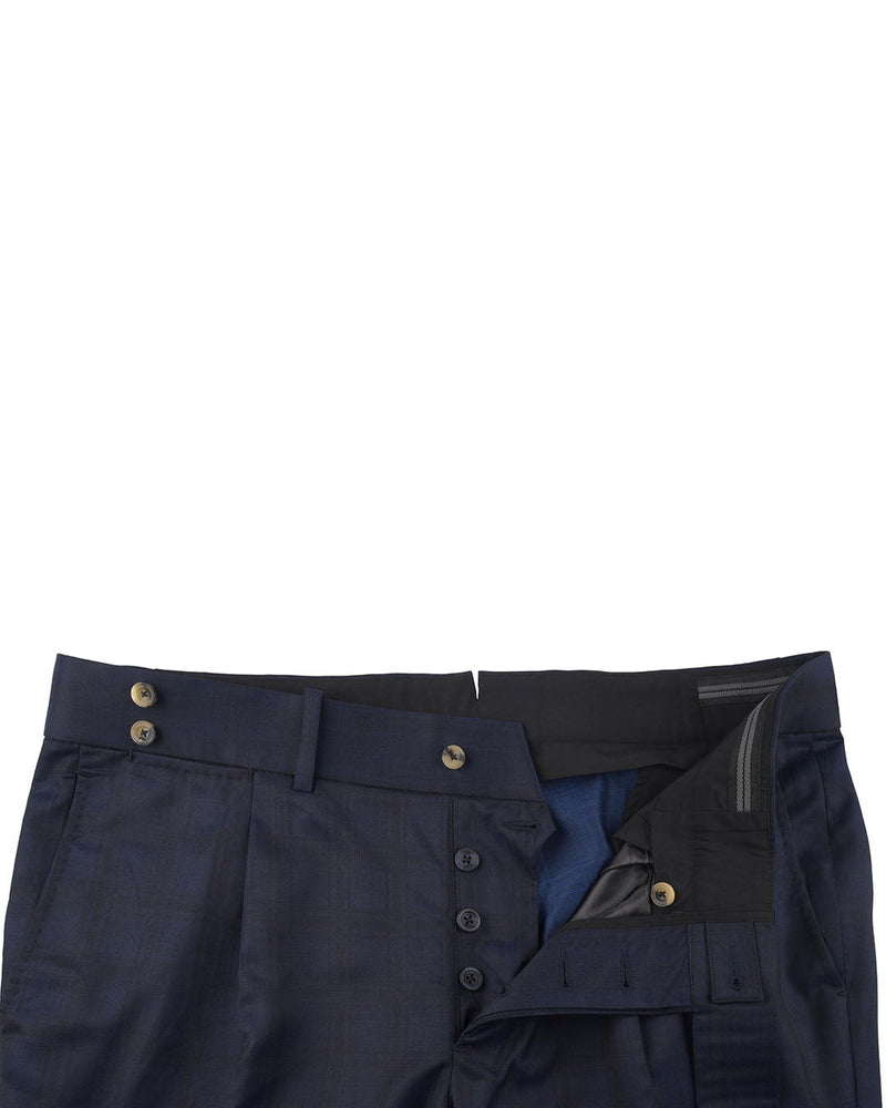 Drago Navy Checks Super 160er Wolle