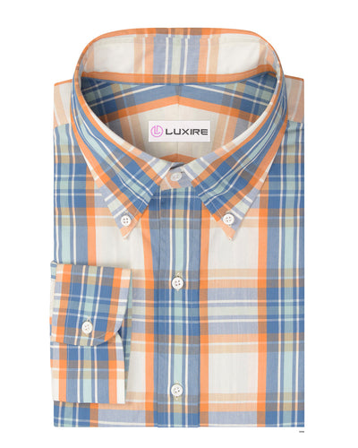 Orangeblaue Madras