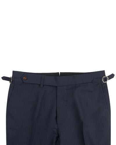 Dugdale Feine Kammgarnhose - Blauer Stecknadelkopf