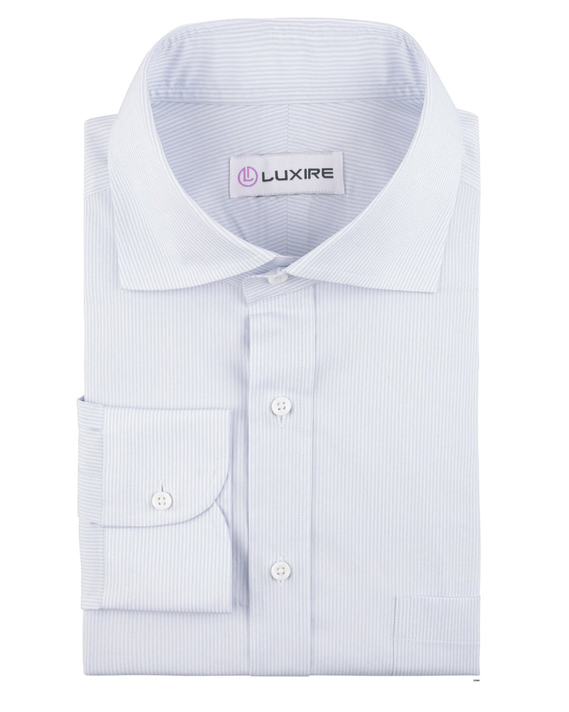 Robe à rayures bleu clair