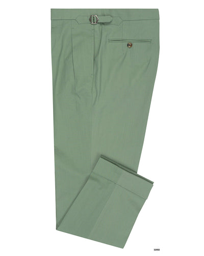 Chino : Chambray vert chiné
