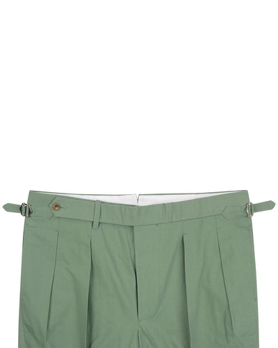 Chino : Chambray vert chiné