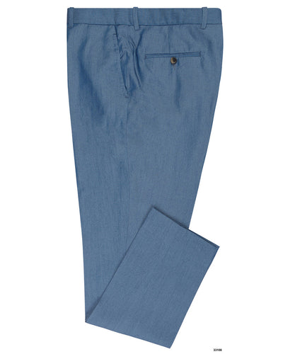 Blaue einfarbige Baumwollhose