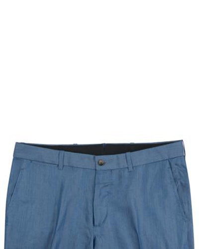 Blaue einfarbige Baumwollhose