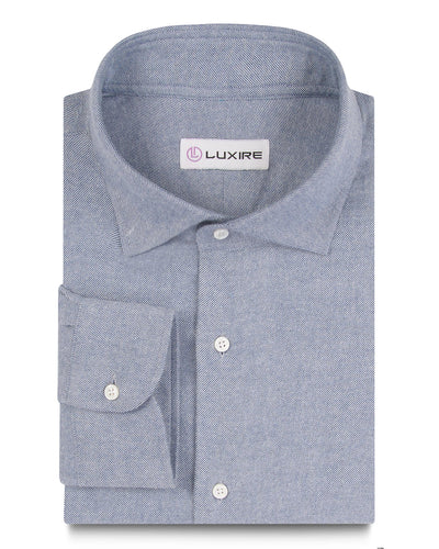 Blaugrünes Twill-Flanellhemd