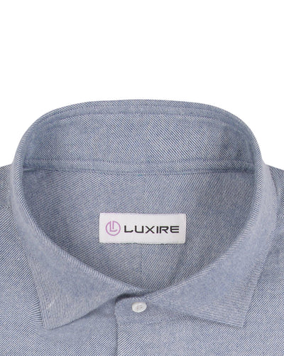 Blaugrünes Twill-Flanellhemd
