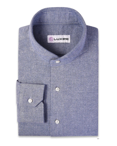 Blaues Twill-Flanellhemd
