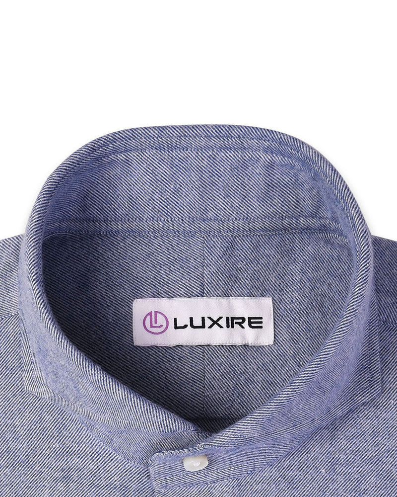 Blaues Twill-Flanellhemd