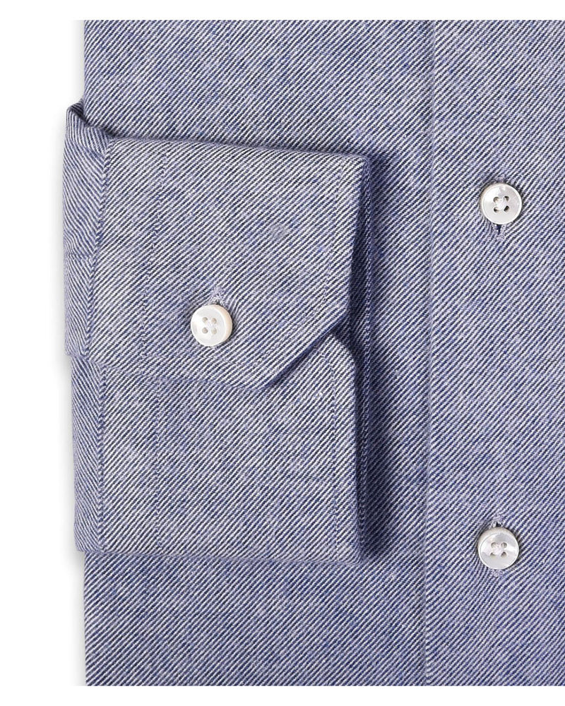 Blaues Twill-Flanellhemd