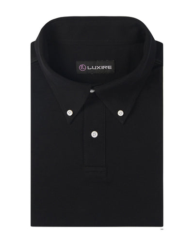 Kohleschwarzes Polo-T-Shirt