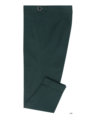 Pantalon en sergé souple vert bouteille