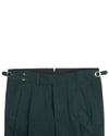 Pantalon en sergé souple vert bouteille