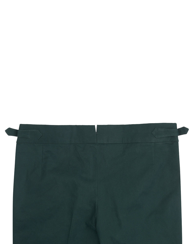 Pantalon en sergé souple vert bouteille
