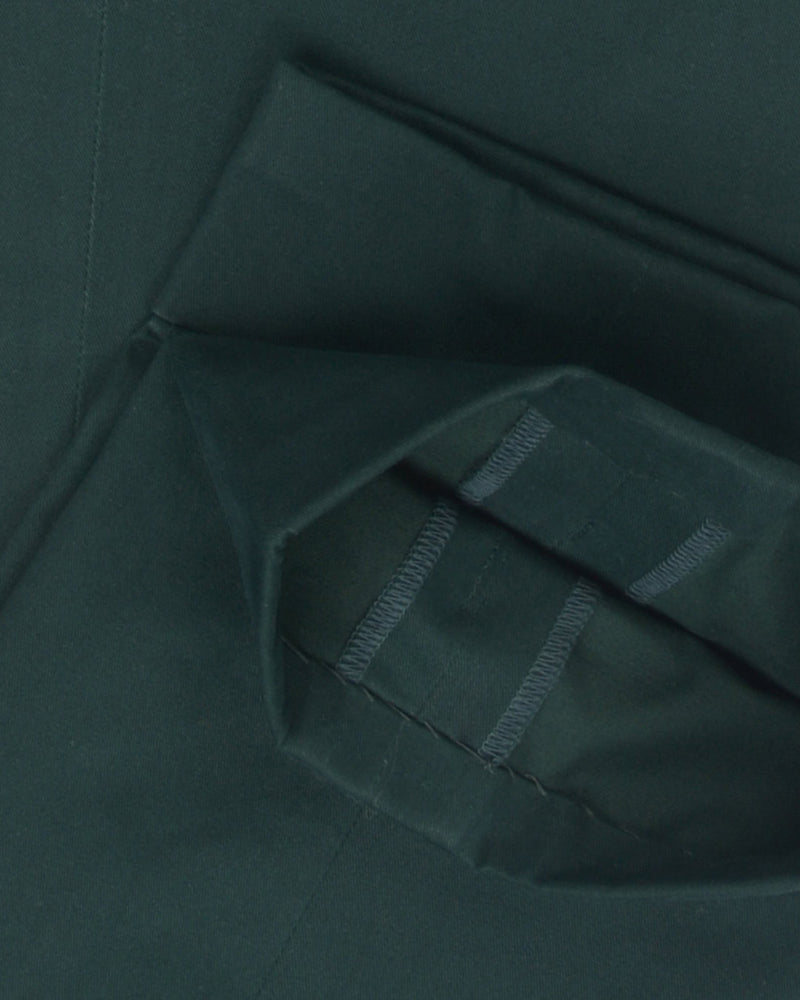 Pantalon en sergé souple vert bouteille