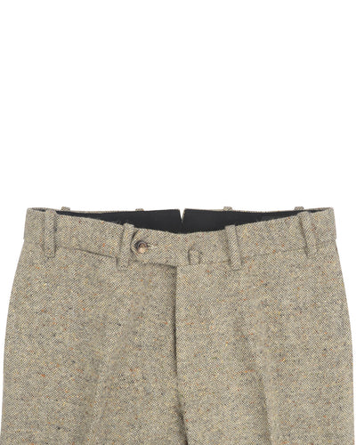 Molloy Plain Donegal Tweed Hose - Creme