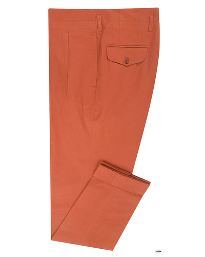 Chino aus weichem, orangefarbenem Twill