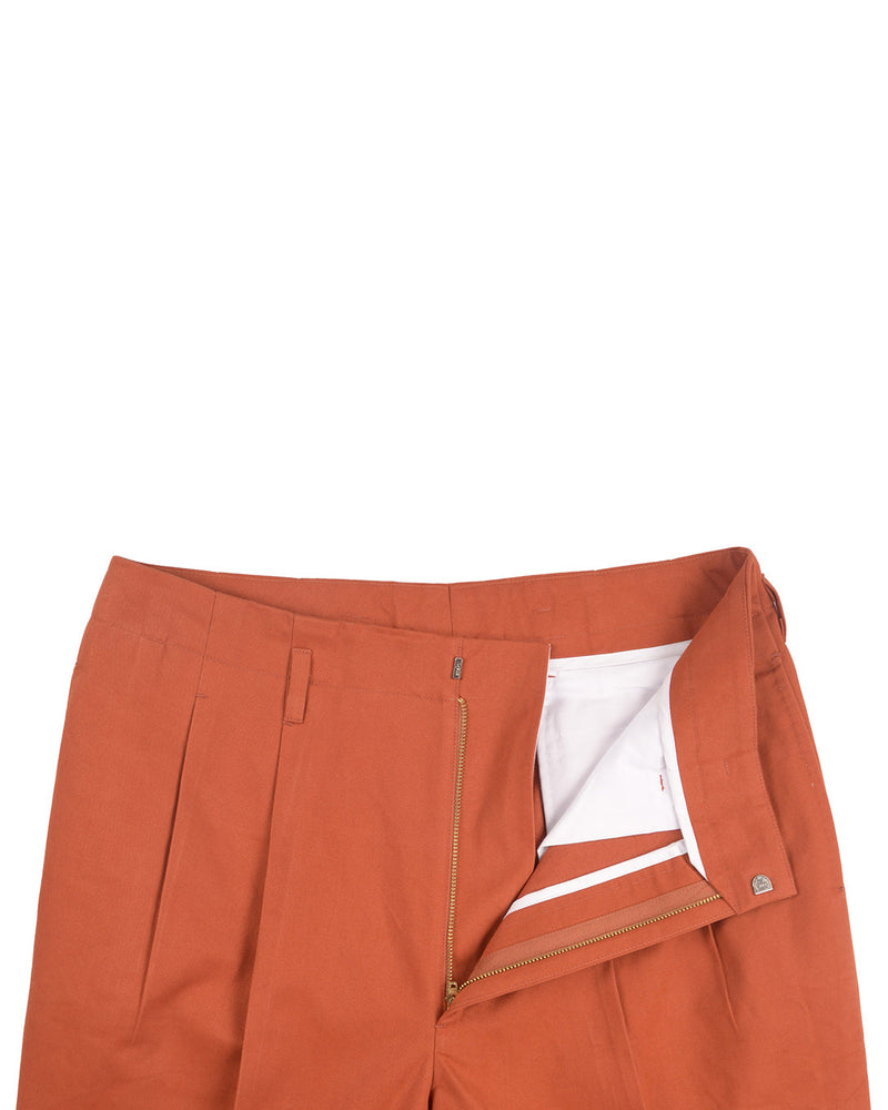 Chino aus weichem, orangefarbenem Twill