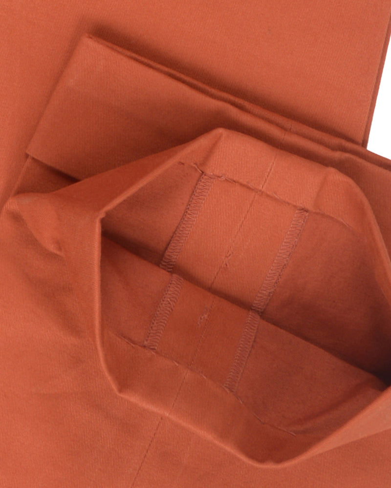 Chino aus weichem, orangefarbenem Twill