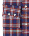 Navy Plum Tattersall Soft Twill