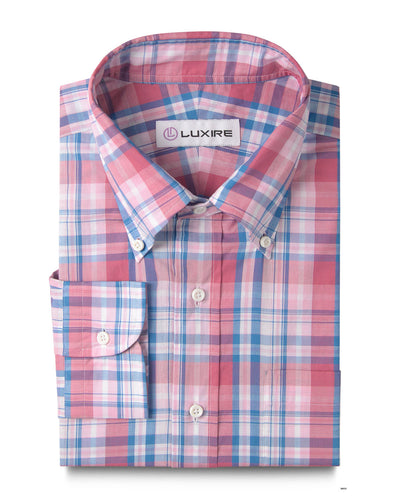 Rosa, blaue, weiße Madras-Karos