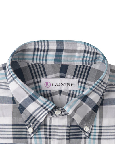 Marinegraue Madras-Karos