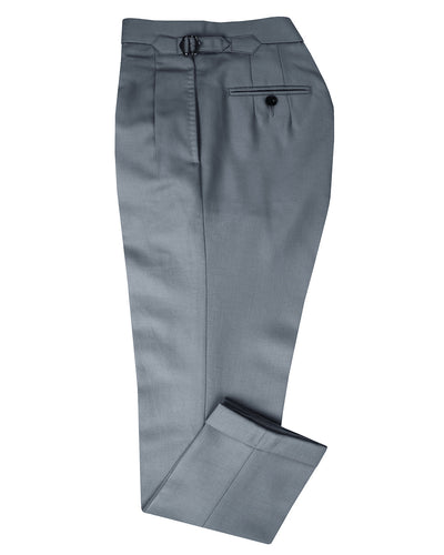 Dugdale Feine Kammgarnhose - Grau einfarbig