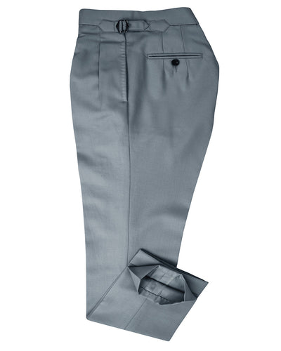 Dugdale Feine Kammgarnhose - Grau einfarbig