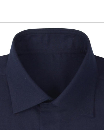Cashmerello Alumo : Sergé de coton bleu marine foncé