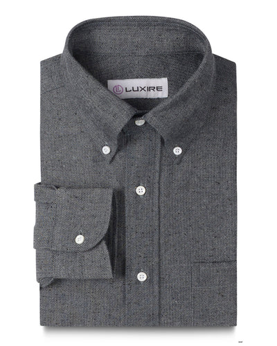 Denim : Gris indigo flammé à chevrons