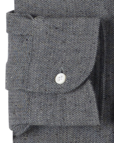 Denim : Gris indigo flammé à chevrons