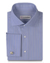 Red Pin Stripes on Blue End on End