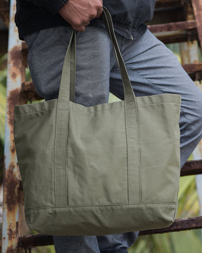 Sac fourre-tout militaire en toile olive