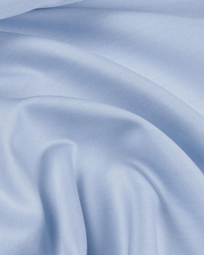 Brembana 2-lagiges Business-Twillhemd aus Giza-Himmelblau