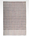 Pashmina-Schal aus Kaschmirwolle, cremefarben, rot-grün kariert