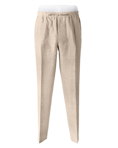 Pantalon beige à cordon de serrage