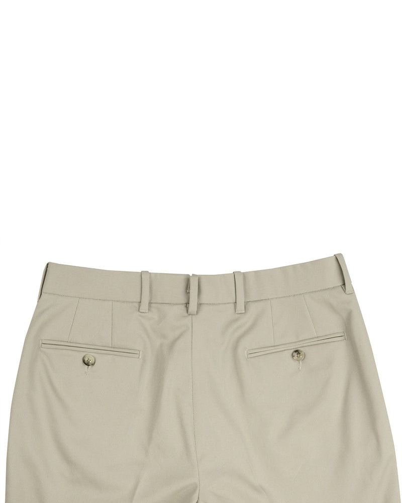 Chino en sergé doux gris kaki pierre