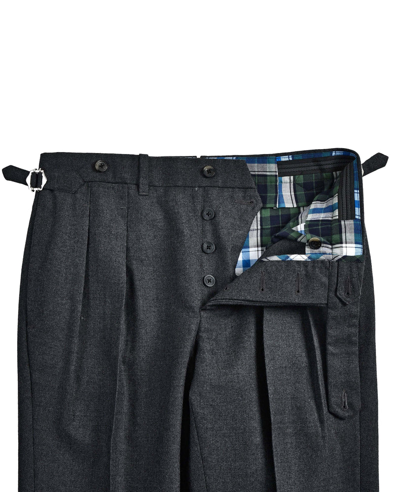 Dugdale graue Anzughose aus Wollflanell