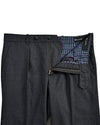 Pantalon en flanelle de laine gris foncé Dugdale