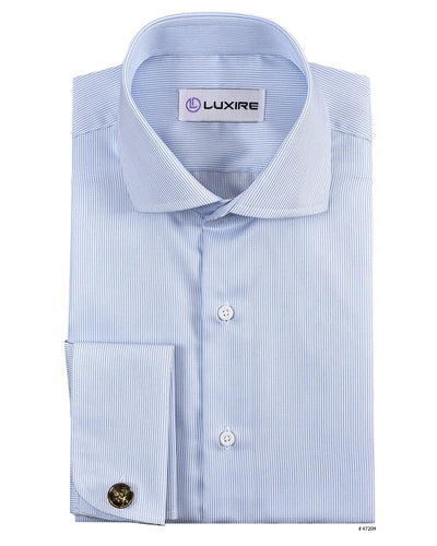 Chemise à fines rayures bleues maya