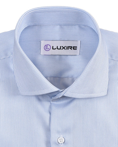 Chemise à fines rayures bleues maya