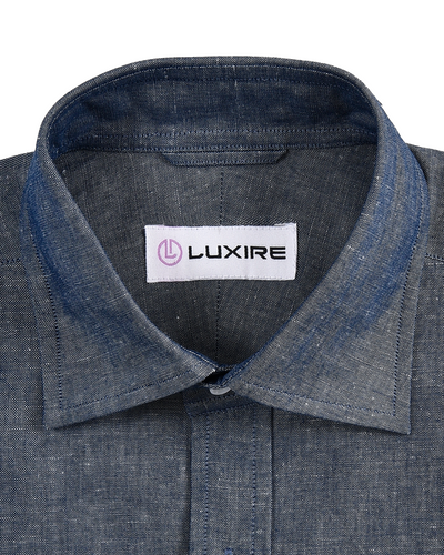 Chambray aus gewaschenem Indigo-Leinen