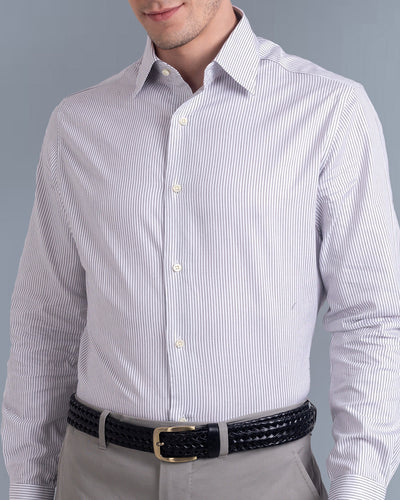 Monti Hemd mit Nadelstreifen in Weiß und Schwarz