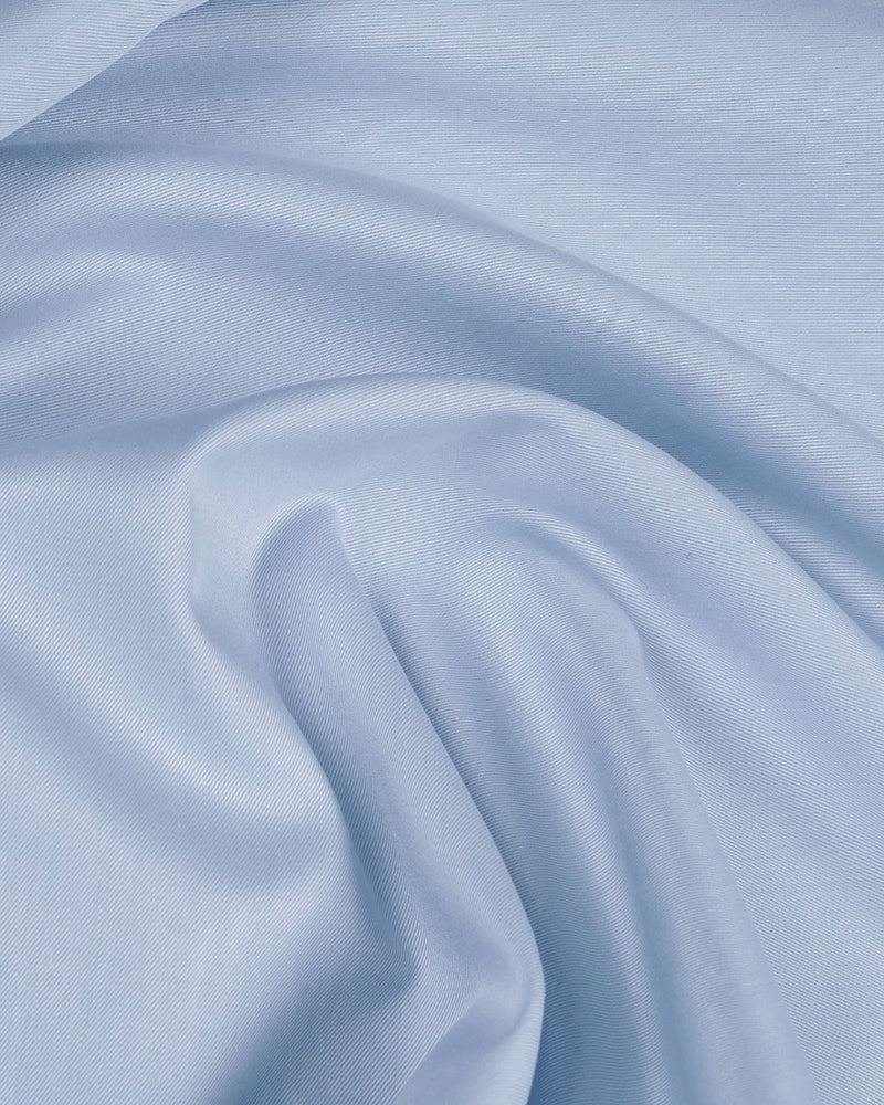 Brembana 2-lagiges Business-Twillhemd aus Giza-Himmelblau