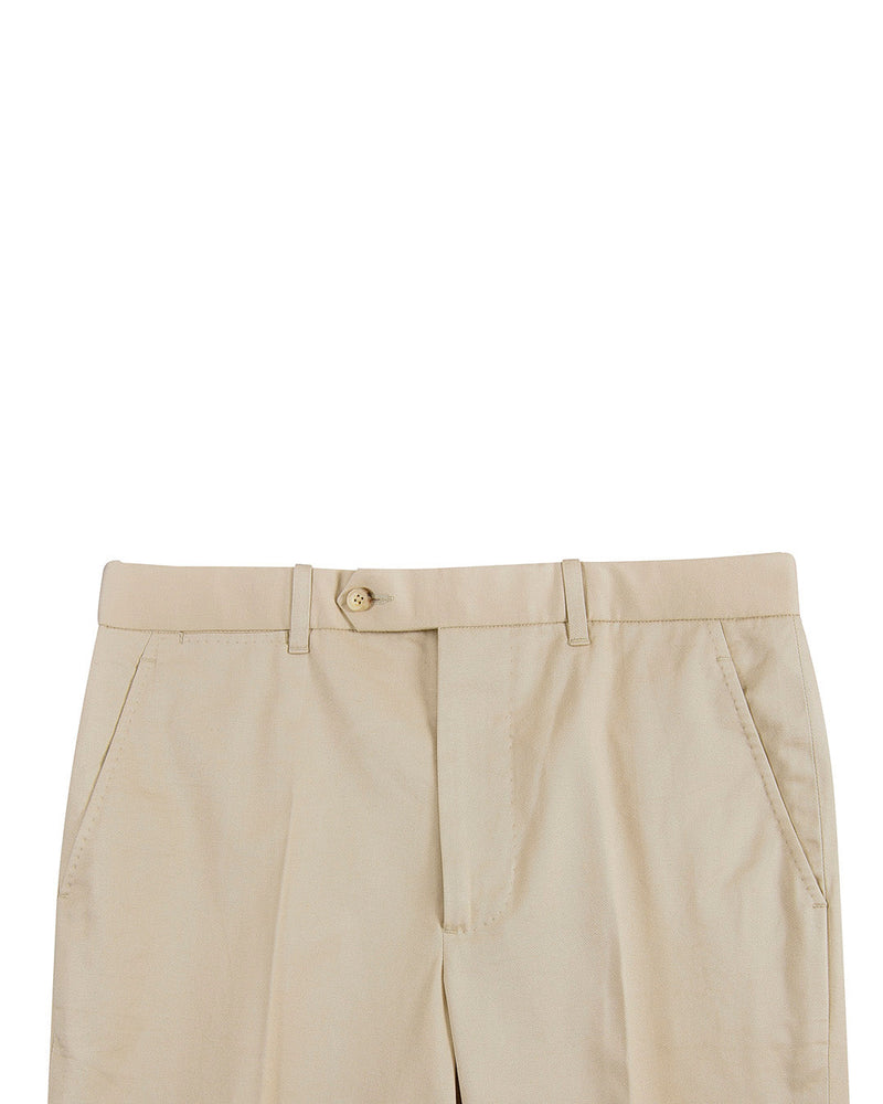 Pantalon habillé en coton kaki clair
