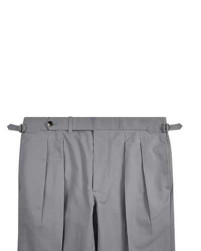 Pantalon en sergé gris requin