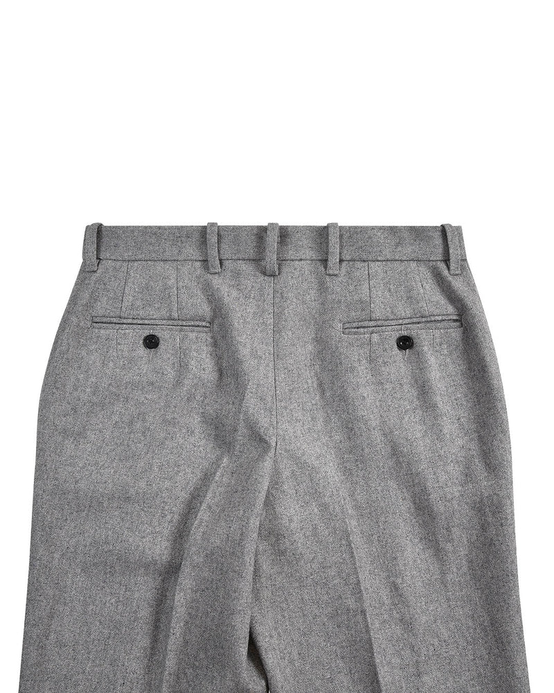 Graue Anzughose aus Wollflanell
