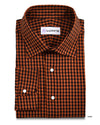 Orange-schwarzes Gingham-Hemd