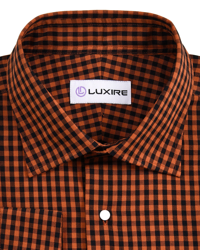 Orange-schwarzer Gingham