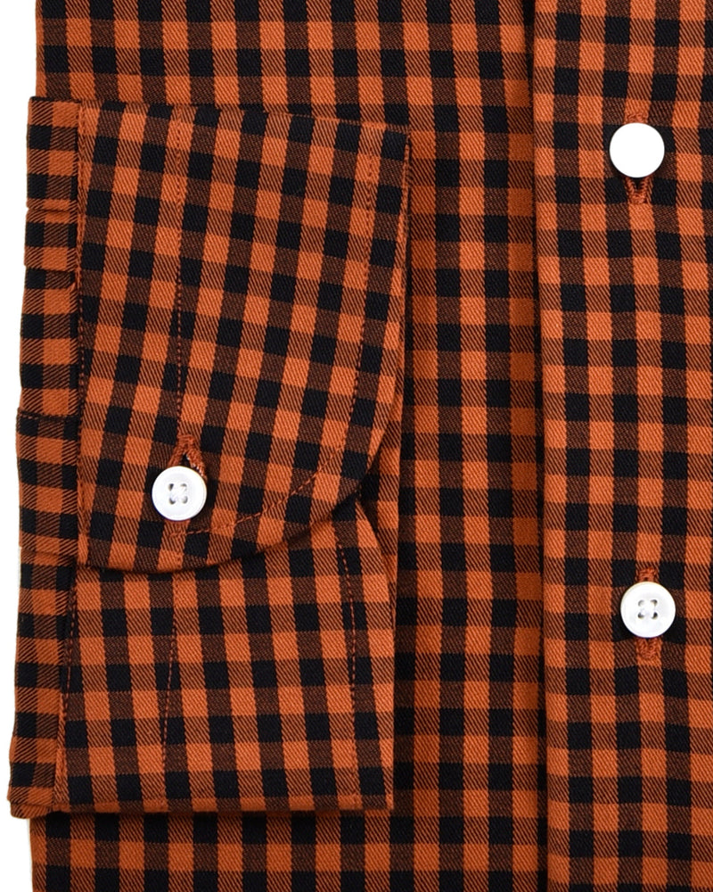 Orange-schwarzer Gingham